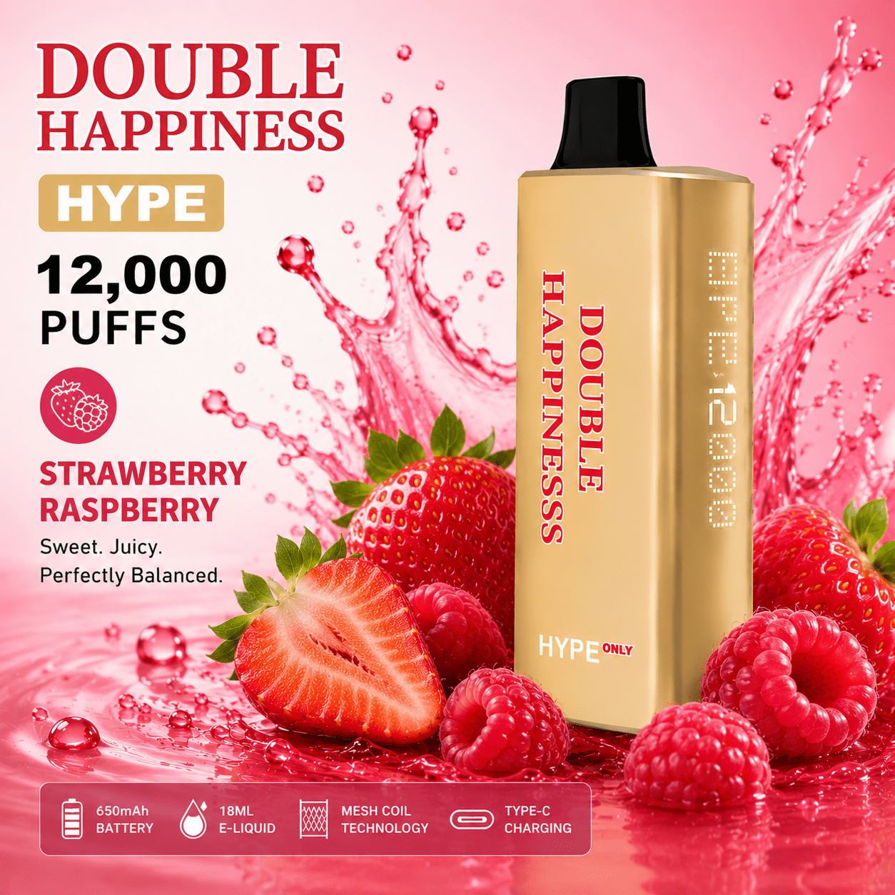 double happiness hype strawberry raspberry 12000 puffs (1) double happiness hype strawberry raspberry 12000 puffs (1)